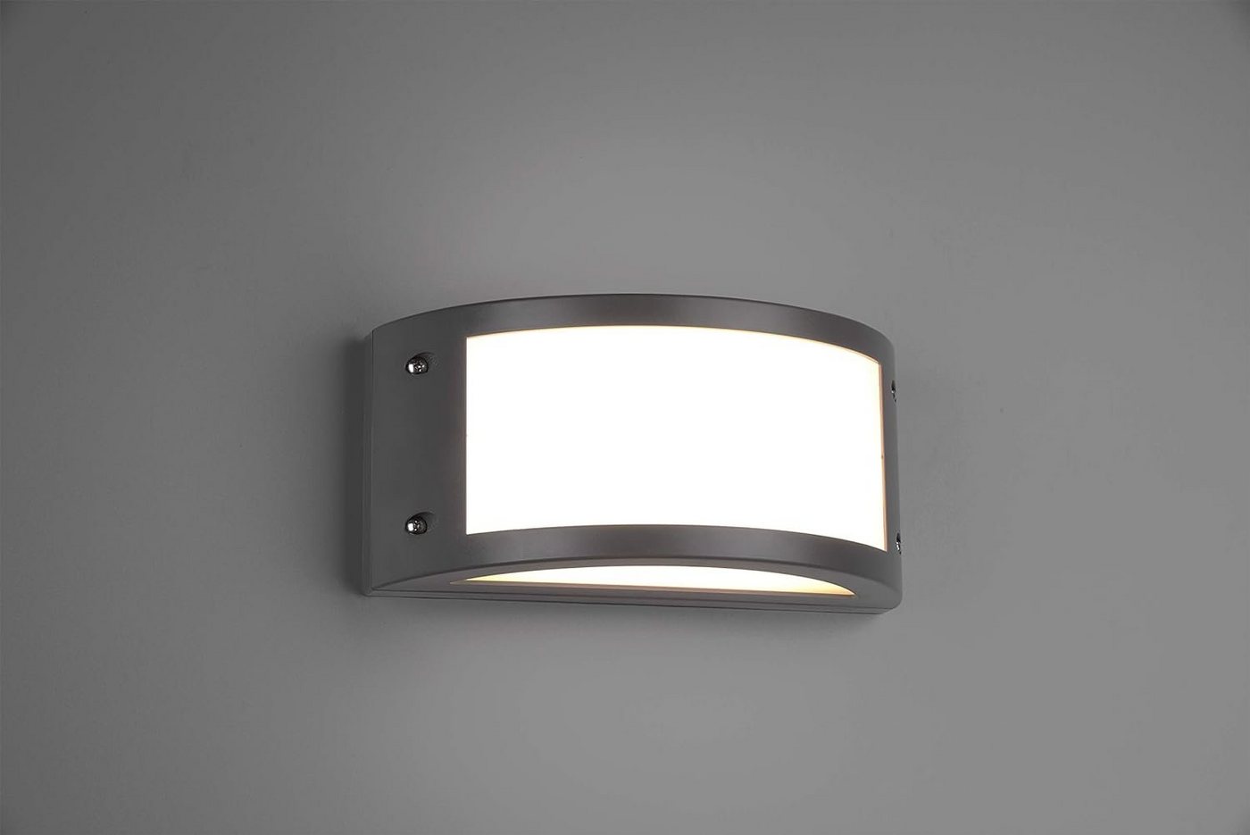 lightling LED Außen-Wandleuchte Skender, LED fest integriert, warmweiß, moderne Außenlampe mit Spritzwasserschutz von lightling