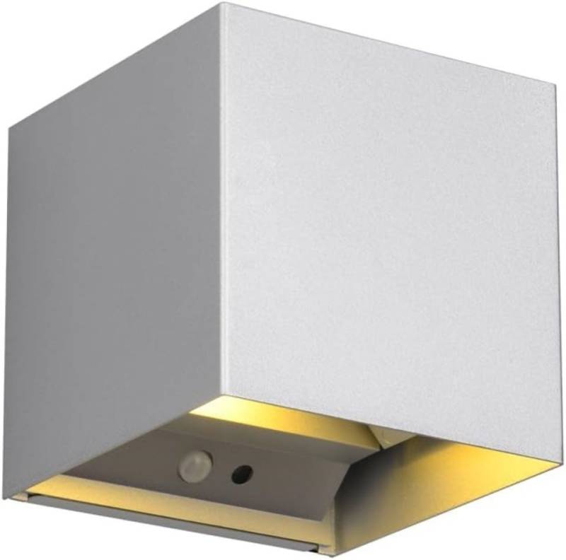 lightling LED Außen-Wandleuchte Talina, LED fest integriert, Warmweiß, Dämmerungs- und Bewegungssensor, Up- and down Beleuchtung, titanfarbig von lightling
