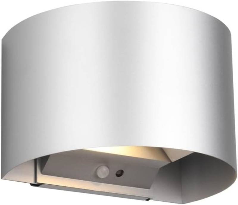 lightling LED Außen-Wandleuchte Talina, LED fest integriert, Warmweiß, Dämmerungs- und Bewegungssensor, Up- and down Beleuchtung, titanfarbig von lightling
