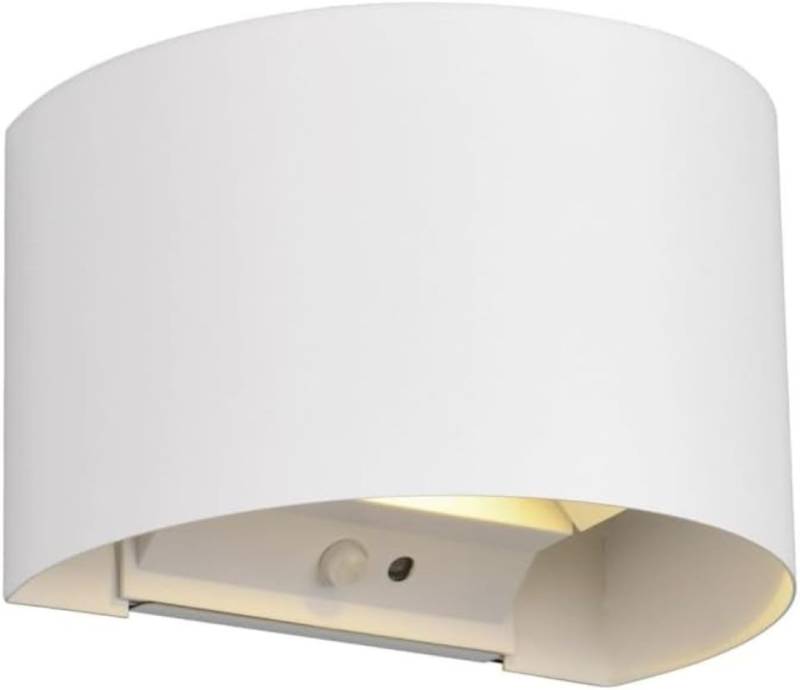 lightling LED Außen-Wandleuchte Talina, LED fest integriert, Warmweiß, Dämmerungs- und Bewegungssensor, Up- and down Beleuchtung, weiß matt von lightling