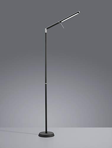 lightling LED Stehleuchte Fee, matt schwarz Metall, Arm verstellbar, Tastdimmer, stufenlos dimmbar, inkl. 6W LED mit 560 Lumen, warmweiß, Höhe: 162 cm von lightling
