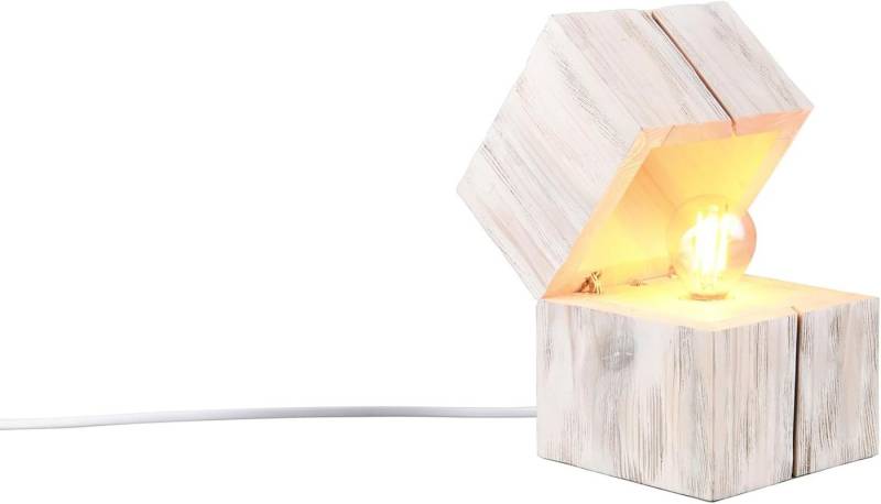 lightling LED Tischleuchte Tim, Warmweiß, mit Schnurschalter, IP20 Indoor, weiß von lightling