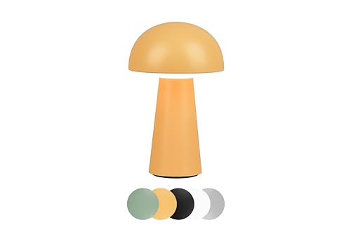 lightling Lennox LED Design Tischlampe, Pilz Lampe aufladbar via USB, Tischlampe kabellos inkl. 4-Touch Funktion, IP44 für innen und außen, 14 x 22 cm, Kunststoff, 2W, gelb lightling Lennox LED Design Tischlampe, Pilz Lampe aufladbar via USB, Tischlampe kabellos inkl. 4-Touch Funktion, IP44 für innen und außen, 14 x 22 cm, Kunststoff, 2W, gelb von lightling