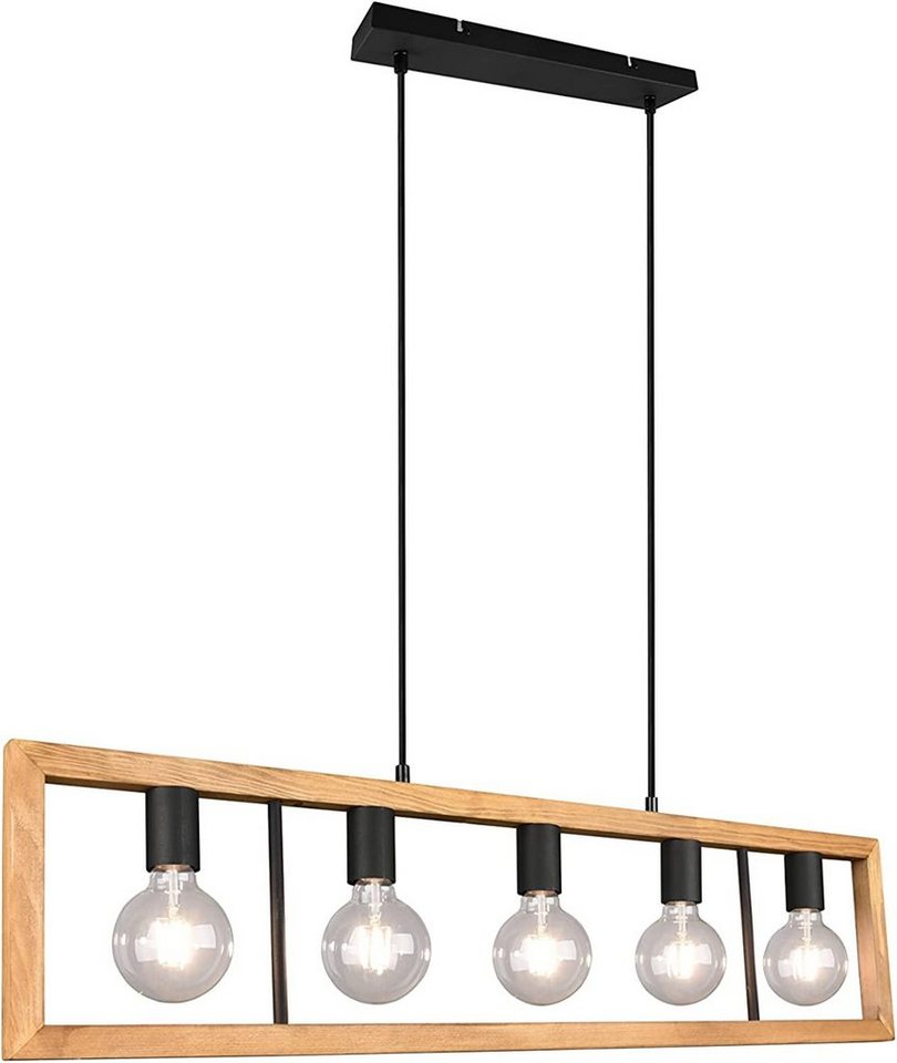 lightling Pendelleuchte Agathe, ohne Leuchtmittel, abhängig vom Leuchtmittel, stylische Pendellampe mit Woodframe von lightling