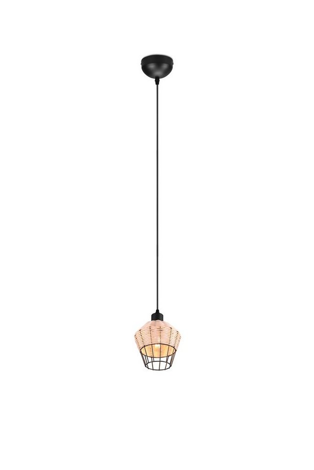 lightling Pendelleuchte Bojan, ohne Leuchtmittel, stylische Pendellampe aus Rattangeflecht, höhenverstellbar von lightling