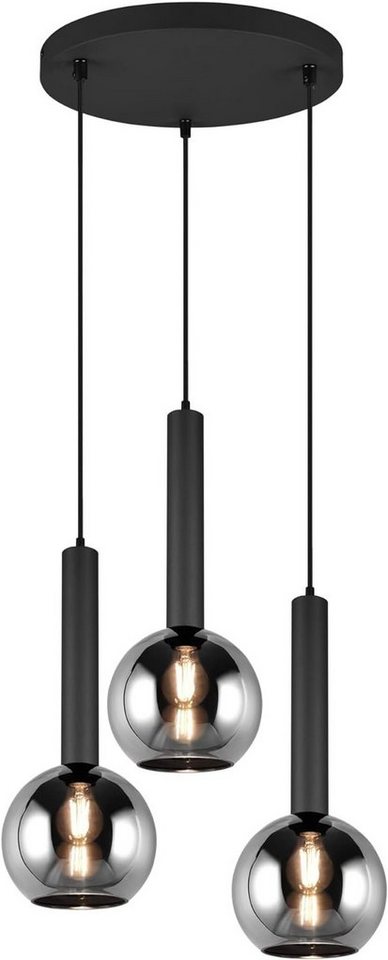 lightling Pendelleuchte Layton, ohne Leuchtmittel, moderne Pendellampe mit Glasschirmen in Kugeloptik von lightling