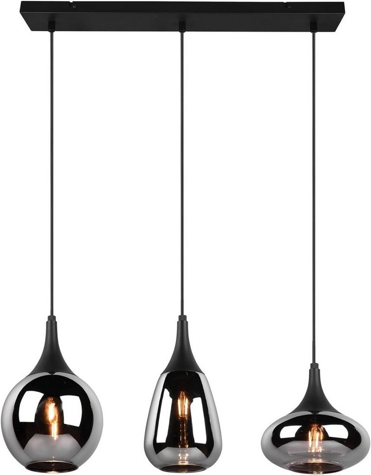 lightling Pendelleuchte Ludmila, ohne Leuchtmittel, moderne Pendellampe mit Schirm aus Glas von lightling