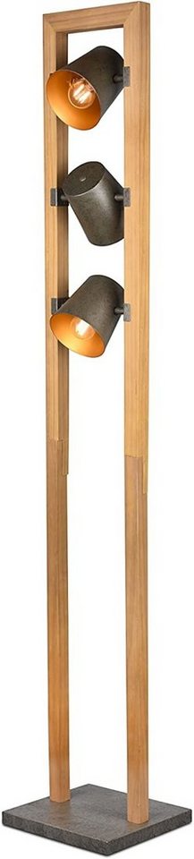 lightling Stehlampe Ben, ohne Leuchtmittel, moderne Stehlampe mit Massivholzrahmen und Schirmen aus Metall lightling Stehlampe Ben, ohne Leuchtmittel, moderne Stehlampe mit Massivholzrahmen und Schirmen aus Metall von lightling