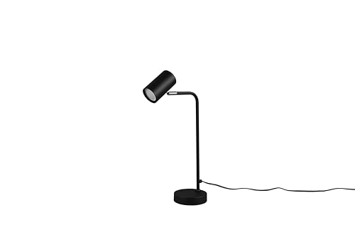 lightling modern Tischleuchte Julie, schwarz matt Metall, Esszimmer Schlafzimmer Wohnzimmer, 1 x GU10 max. 5W, Höhe 45 cm, Tiefe 25 cm von lightling