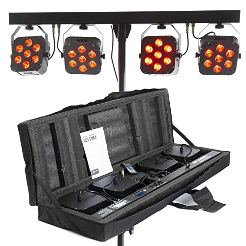 LightmaXX Platinum CLS-3 MKII LED Scheinwerfer Set - 28x 8W RGBW, 4 Positionierbare Scheinwerfer, Inklusive Stativ, Fernbedienung, Fußschalter, Transportkoffer - Ideal für Mobile DJs und Lichteffekte LightmaXX Platinum CLS-3 MKII LED Scheinwerfer Set - 28x 8W RGBW, 4 Positionierbare Scheinwerfer, Inklusive Stativ, Fernbedienung, Fußschalter, Transportkoffer - Ideal für Mobile DJs und Lichteffekte von lightmaXX
