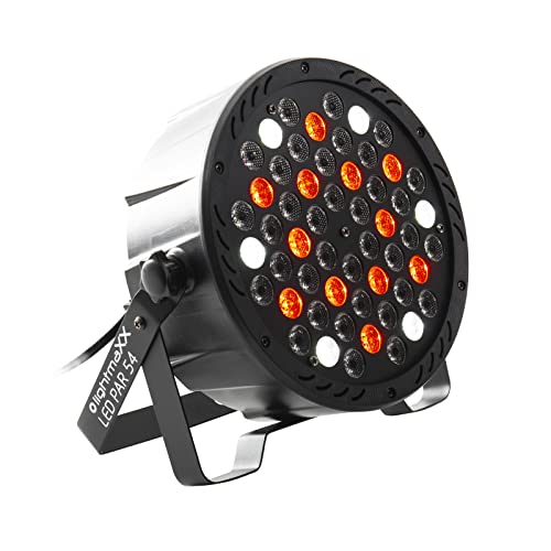 LightmaXX LED PAR 54 Scheinwerfer 60W - RGB-Farbmischung, 8 DMX-Kanäle, Dimmer und Stroboskop inklusive - Ideal für Tanzflächen und Bühnenbeleuchtung von lightmaXX