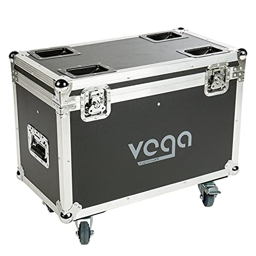 LightmaXX Tour Case für 4x Vega Matrix Wash, Professionelles Moving Head Case, Schutz vor Beschädigungen und Schmutz, Maßgefertigt, Stapelbar, Abschließbar, Mit Rollen, 70x39x54 cm von lightmaXX