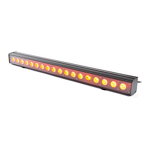 LightmaXX Vector Pixel BAR 18x 15W RGBWA, Professionelle LED-Bar mit Pixelsteuerung, 180W Leistung, RGBWA Farbmischung, 45° Abstrahlwinkel, DMX-Steuerbar, Inklusive Leuchtmittel, Schwarz von lightmaXX