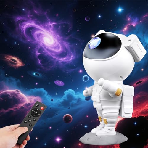 lightmance Sternenhimmel Astronaut Projektor, LED Galaxy Projektor mit Fernbedienung und Timer, Lichtprojektor Lampe Schlafzimmer Sternenlicht Raumdekor, Nachtlicht LM2501AS-4 lightmance Sternenhimmel Astronaut Projektor, LED Galaxy Projektor mit Fernbedienung und Timer, Lichtprojektor Lampe Schlafzimmer Sternenlicht Raumdekor, Nachtlicht LM2501AS-4 von lightmance