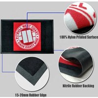 Maßgeschneiderte 100% Nylon Bedruckte Logo-Fußmatte Für Business/Custom Cut Indoor Outdoor Logo Teppichmatten von lightningbranding