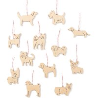 12 Hunde Von Weihnachten Holidayornaments - Lasercut Birkenholz von lightpaper