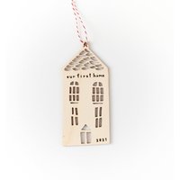 Benutzerdefinierte Hohe Haus Ornament - Holz Lasercut Urlaub Baum von lightpaper