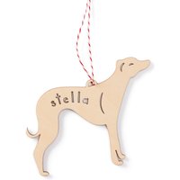 Benutzerdefinierte Hund Ornament - Windhund Holz Weihnachten Lasercut Urlaub Baum Haustier von lightpaper