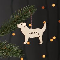 Benutzerdefinierte Hundeverzierung - Köter/Mix 2 Holzweihnachts-Lasercut-Weihnachtsbaum-Haustierverzierung von lightpaper