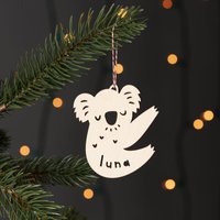 Benutzerdefinierte Koala Ornament - Holz Weihnachten Lasercut Urlaub Baumschmuck von lightpaper