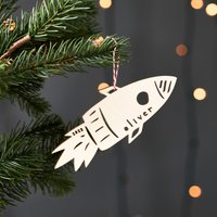 Benutzerdefinierte Rakete Ornament - Holz Lasercut Weihnachtsbaum von lightpaper