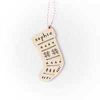 Benutzerdefinierte Stocking Ornament - Lasercut Birke von lightpaper