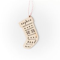 Benutzerdefinierte Stocking Ornament - Lasercut Birke von lightpaper
