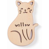 Benutzerdefinierter Katzenmagnet - Stehende Katze Holzlaserschnitt-Personalisierter Haustier-Kühlschrankmagnet von lightpaper