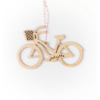 Benutzerdefinierte Cruiser Fahrrad Ornament - Holz Lasercut Urlaub Baum von lightpaper