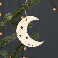 Benutzerdefinierte Mond Ornament - Holz Lasercut Urlaub Baum von lightpaper