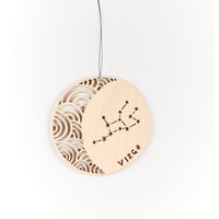 Jungfrau Astrologie Personalisiertes Ornament - Lasercut Birkenholz von lightpaper