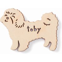 Personalisierter Hunde-Magnet - Shih Tzu Holz-Lasercut Personalisierter Haustier-Kühlschrank-Magnet von lightpaper