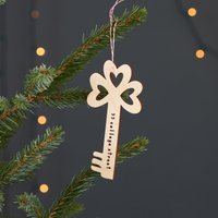 Benutzerdefinierte Schlüssel Ornament - Holz Lasercut Urlaub Baum von lightpaper