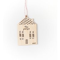 Personalisiertes Haus Ornament - Holz Lasercut Urlaub Baum von lightpaper