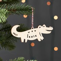 Benutzerdefinierte Krokodil Ornament - Holz Lasercut Urlaub Baum von lightpaper