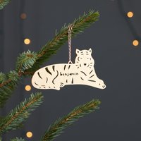 Benutzerdefinierte Tiger Ornament - Holz Lasercut Urlaub Baum von lightpaper