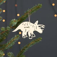 Benutzerdefinierte Triceratops Ornament - Holz Lasercut Urlaub Baum von lightpaper