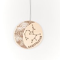 Schütze Astrologie Personalisiertes Ornament - Lasercut Birkenholz von lightpaper