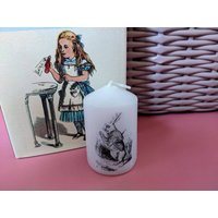 Alice Im Wunderland-Kerze Weißer Kaninchen-Dekoration, Unparfümiertes Veganes Wachs von lightupwonderland