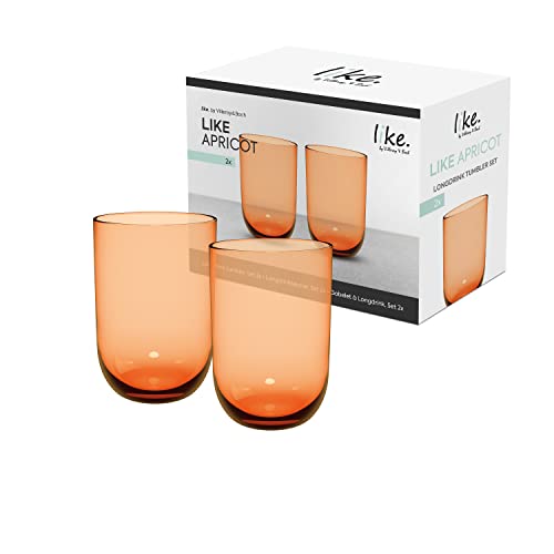 Villeroy & Boch – Like Apricot Longdrinkbecher Set 2 Teilig, Farbglas Orange, Füllmenge 385 Ml von Villeroy & Boch