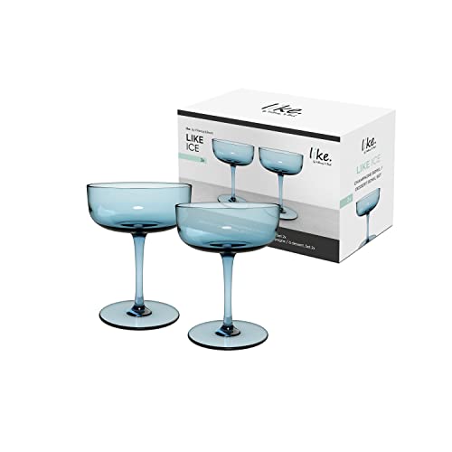 Villeroy & Boch – Like Ice Sektschale / Dessertschale Set 2 Teilig, Farbglas Eisblau, Füllmenge 100 Ml von Villeroy & Boch