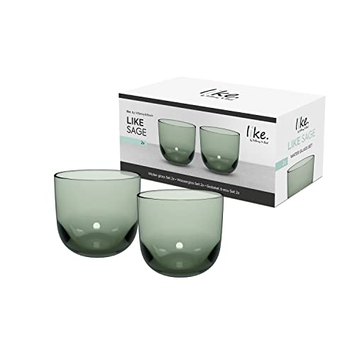 Villeroy & Boch – Like Sage Wasserglas Set 2 Teilig, Farbglas Grün, Füllmenge 280 Ml von Villeroy & Boch