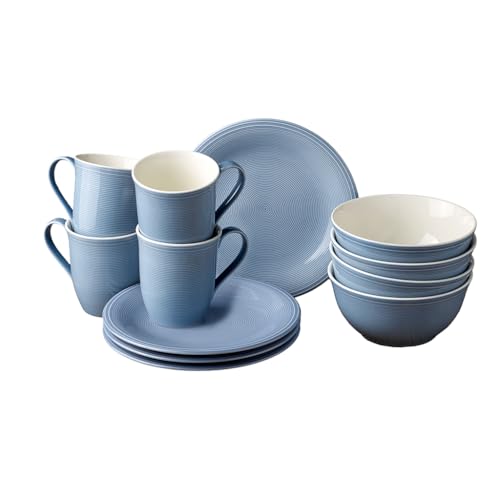 like. by Villeroy & Boch Color Loop Horizon Frühstücks-Set, himmelblau, 12-teilig von Villeroy & Boch