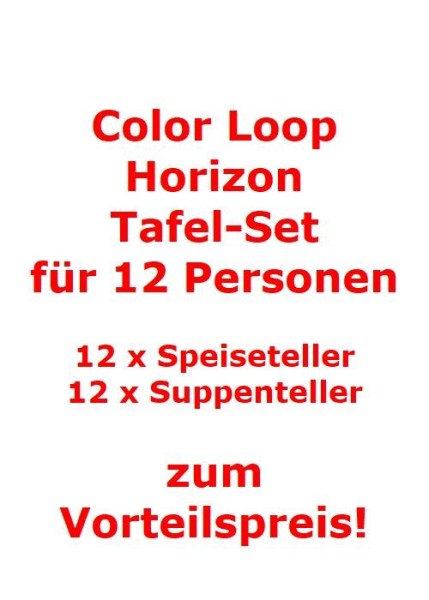 like. by Villeroy & Boch Color Loop Horizon Tafel-Set für 12 Personen / 24 Teile von like. by Villeroy & Boch