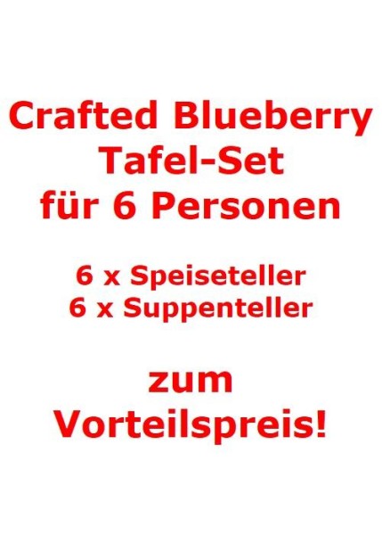 like. by Villeroy & Boch Crafted Blueberry Tafel-Set für 6 Personen / 12 Teile von like. by Villeroy & Boch