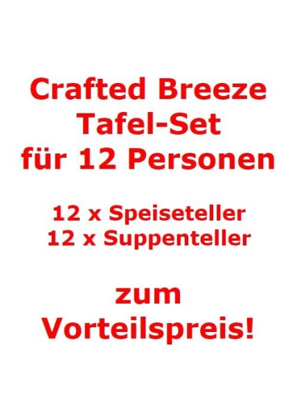 like. by Villeroy & Boch Crafted Breeze Tafel-Set für 12 Personen / 24 Teile von like. by Villeroy & Boch
