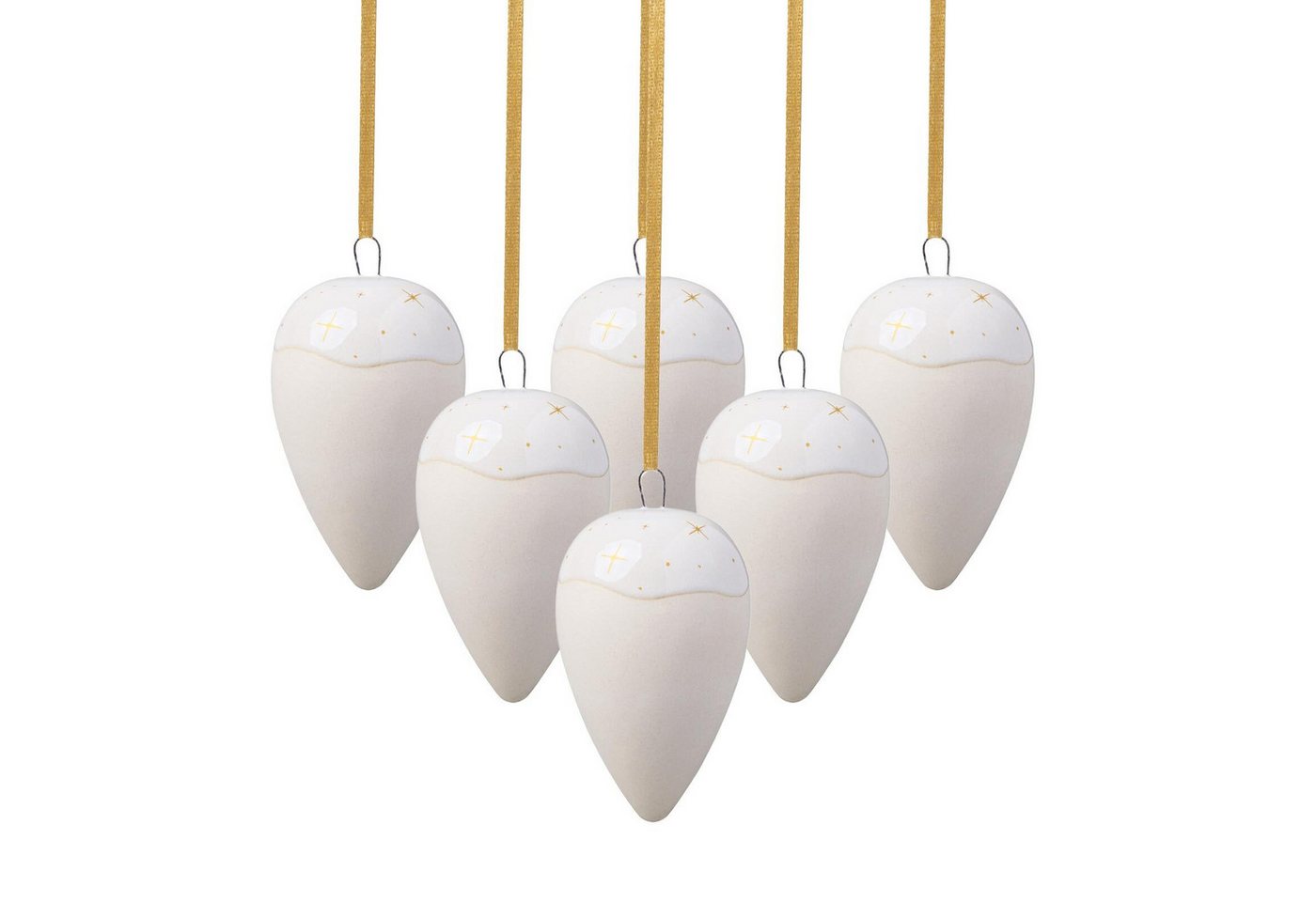 like. by Villeroy & Boch Dekoobjekt Winter Glow Ornamente Tropfen 6er Set (6 St., 6er Set) von like. by Villeroy & Boch