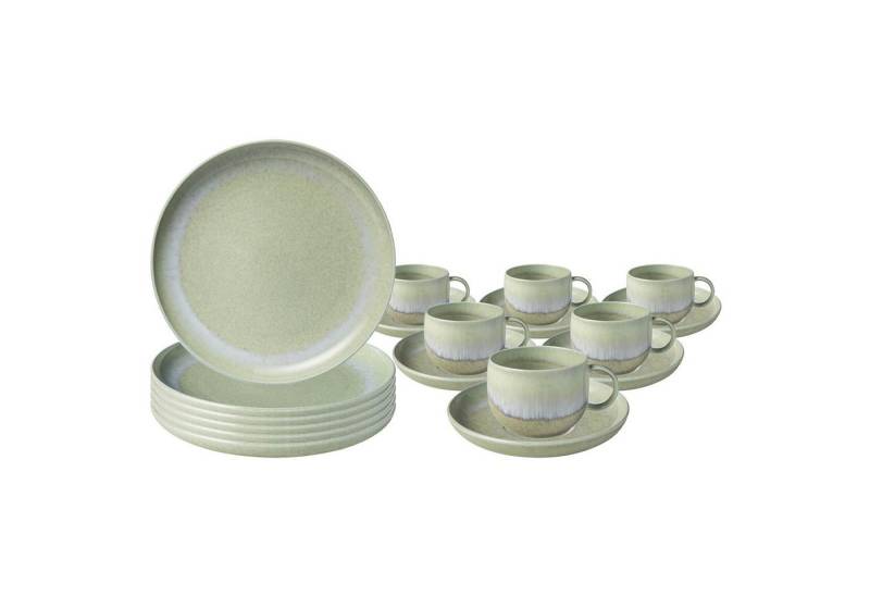 like. by Villeroy & Boch Kombiservice Perlemor Alga Kaffeeservice 18er Set (18-tlg), Porzellan von like. by Villeroy & Boch