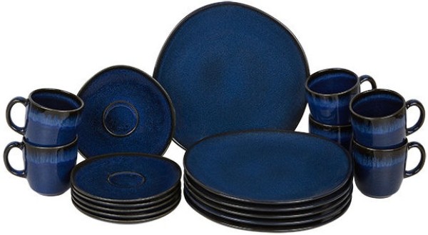 like. by Villeroy & Boch Lave Bleu Kaffee-Set für 6 Personen / 18 Teile   A U S L A U F ! von Porzellan-Exklusiv