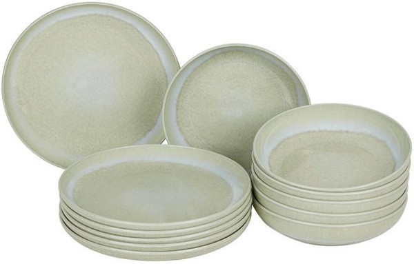 like. by Villeroy & Boch Perlemor Alga Tafel-Set für 6 Personen / 12 Teile von Porzellan-Exklusiv